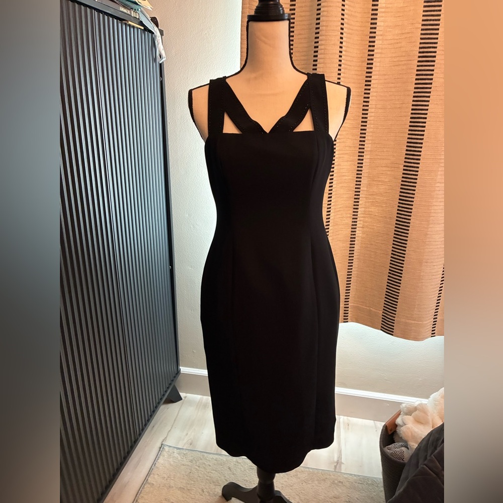 Evan Picone Black Midi Dress